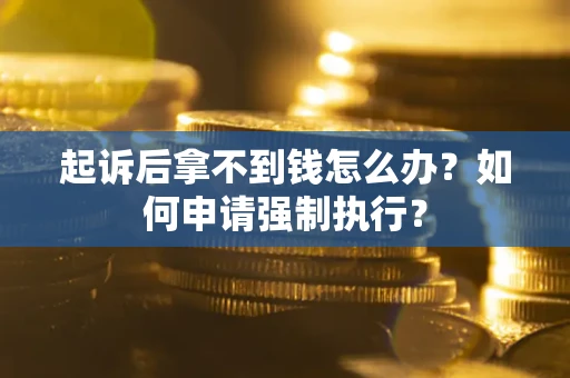 北京起诉后拿不到钱怎么办？如何申请强制执行？