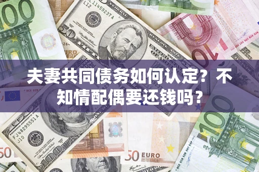 北京夫妻共同债务如何认定？不知情配偶要还钱吗？